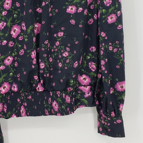 Banana Republic Floral Satin Wrap Top - Picture 11 of 13